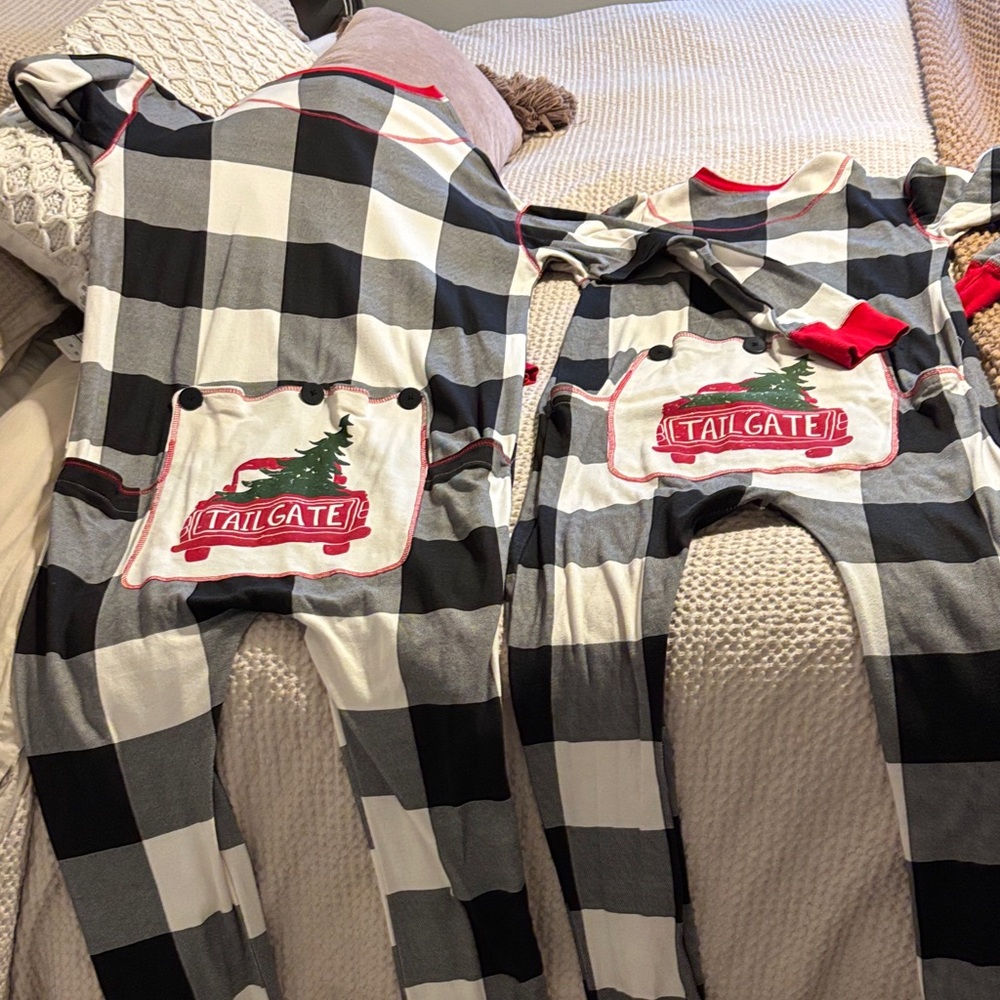 Matching Adult Christmas Time Onsies